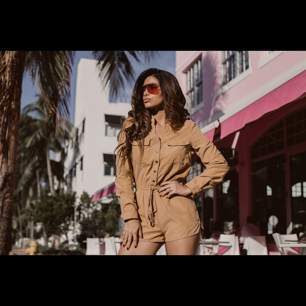 The Backroom Camel Jumpsuit